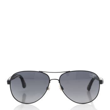 CHANEL Pilot Quilting Sunglasses 4207 Black 